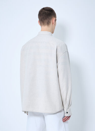 Prada Cotton-And-Linen-Blend Shirt Beige pra0160008