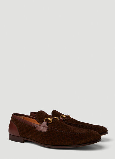 Gucci Jordaan Horsebit Loafers Brown guc0151072