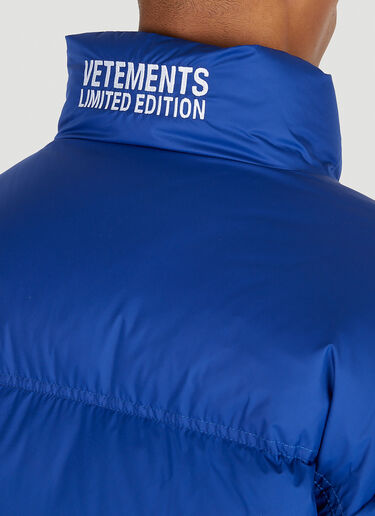 VETEMENTS Logo Puffer Jacket Blue vet0147016