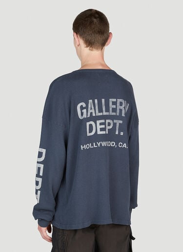 Gallery Dept. Logo Print Thermal Sweatshirt Blue gdp0153004