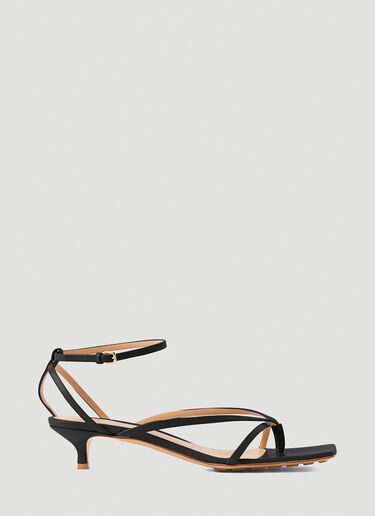 Bottega Veneta Stretch Strap Kitten Heel Sandals Black bov0251073