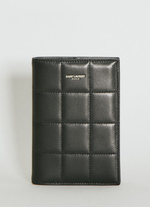 Dries Van Noten マトラッセ カレ パスポートケース ブラック dvn0254052