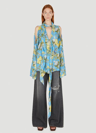 Acne Studios 花朵围裹衬衫 蓝 acn0250043