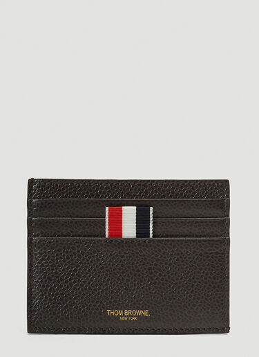 Thom Browne Debossed Stripes Card Holder Grey thb0140013