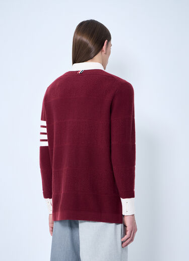 Thom Browne Four-Bar Rugby Knit Sweater Red thb0158005