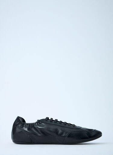 Prada Collapse Leather Sneakers Black pra0161011