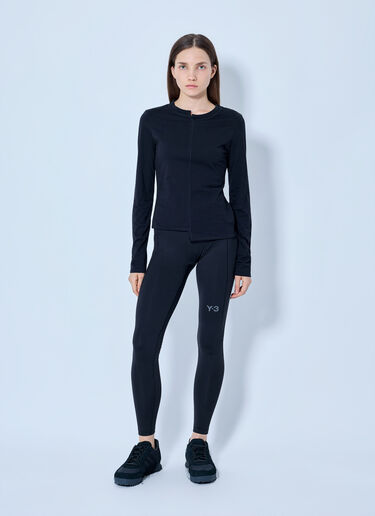LN-CC® - Y-3: Long Sleeve Crewneck Top - Black Y-3 Long Sleeve Crewneck Top Black yyy0265001