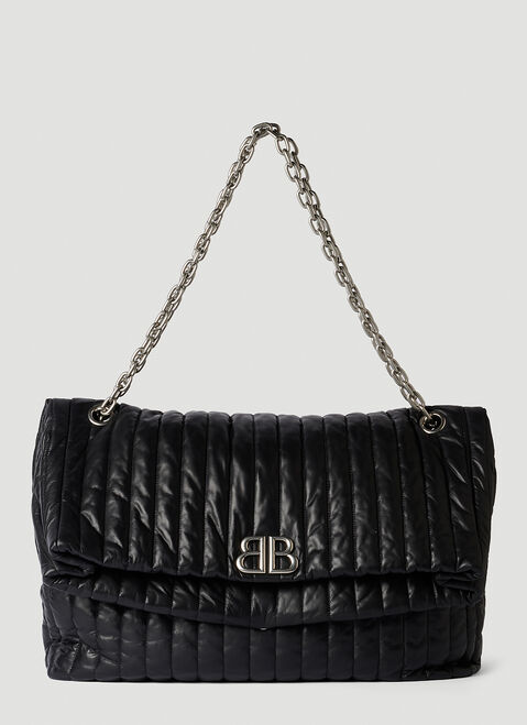Balenciaga Monaco Large Chain Shoulder Bag ブラック bal0254062
