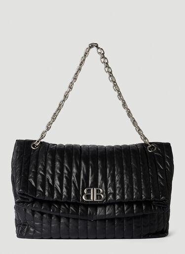 モナコスラージチェーンショルダーバッグ Balenciaga モナコスラージチェーンショルダーバッグ ブラック bal0254060