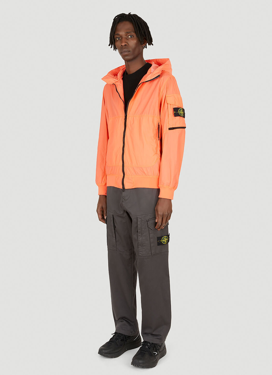 Stone Island Men s Naslan Light Watro Hooded Jacket in Orange LN CC