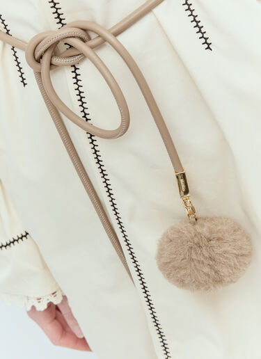 Max Mara Pom-Pom Tubular Belt Beige max0255033