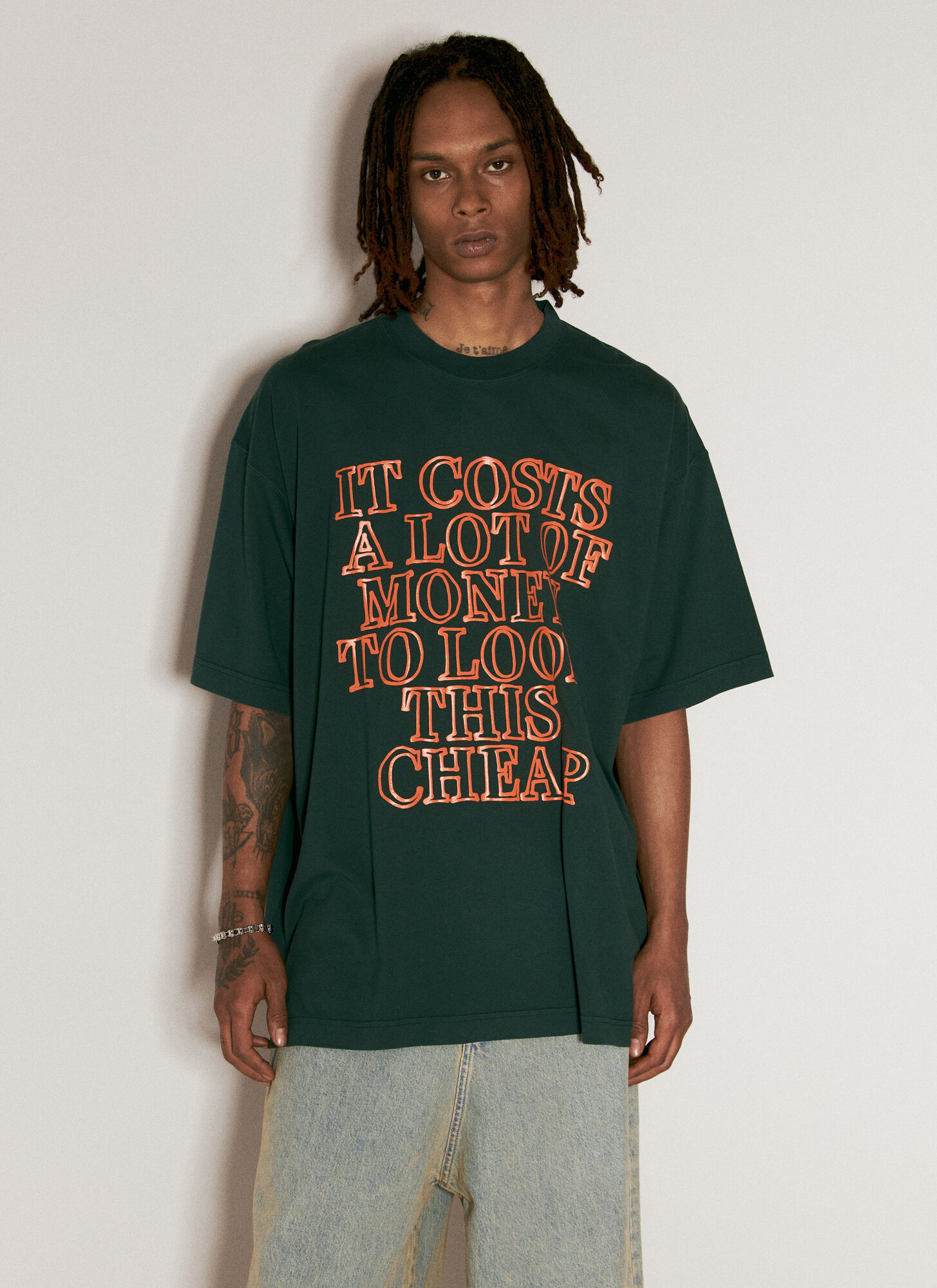 Shop Vetements Very Expensive T-shirt In Green