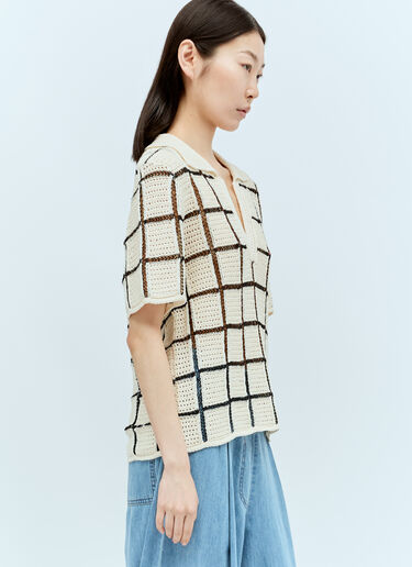 Dries Van Noten Block Stitch Polo 上衣 米色 dvn0256027