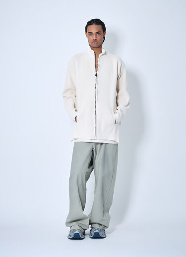 Balenciaga Interwined Zip-Up Sweater White bal0159005