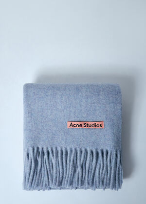 Acne Studios Narrow Fringe Wool Scarf Lilac acn0159033