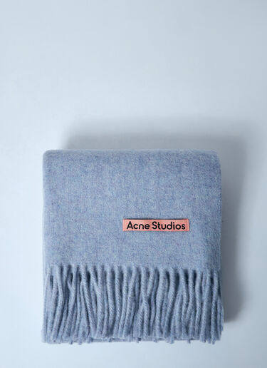 Acne Studios Narrow Fringe Wool Scarf Lilac acn0159033