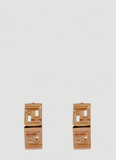 Versace Greca Square Hoop Earrings Gold vrs0251040