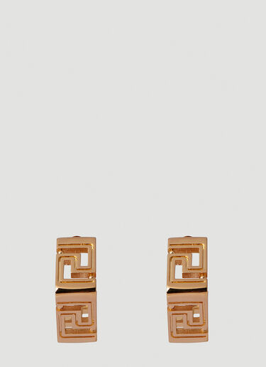 Greca Square Hoop Earrings Versace Greca Square Hoop Earrings Gold vrs0251040