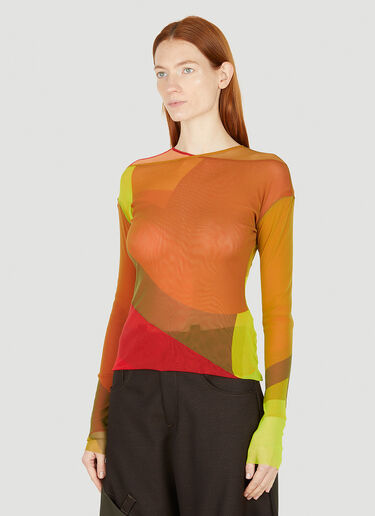 Paula Canovas del Vas Reversible Graphic Mesh Top Multicolour pcd0250007