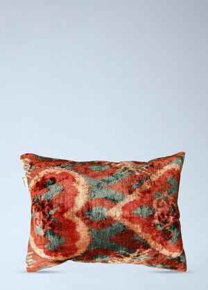 Les-Ottomans Velvet Patterned Cushion Multicolour wps0692035