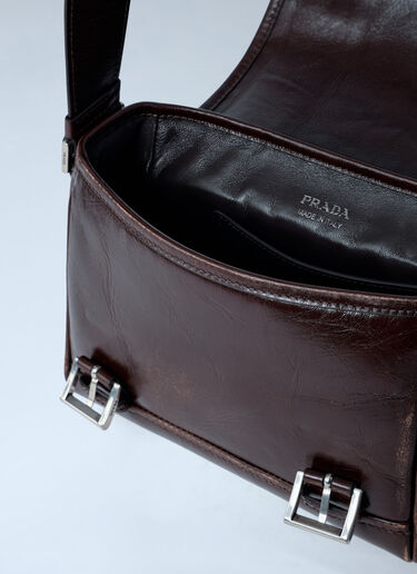 Leather Explore Crossbody Bag Prada Leather Explore Crossbody Bag Brown pra0162007