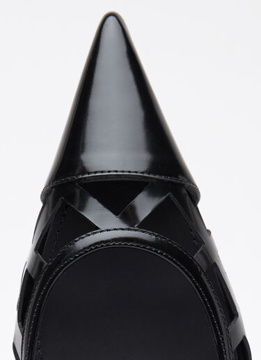 Dolce & Gabbana 漆皮露跟浅口鞋 黑色 dol0258007
