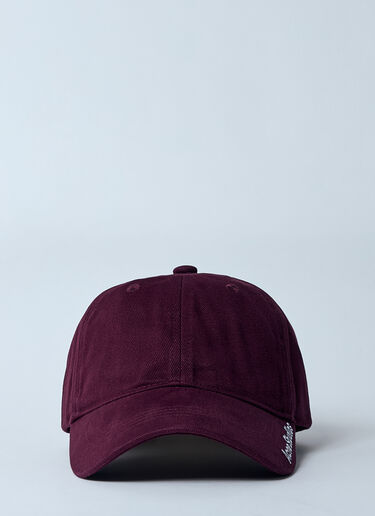 Acne Studios 트윌 로고 베이스볼 캡  버건디 acn0159043