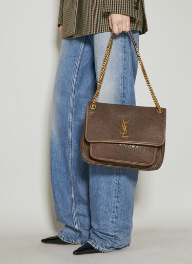 Saint Laurent Medium Niki Shoulder Bag Dark Brown sla0254118
