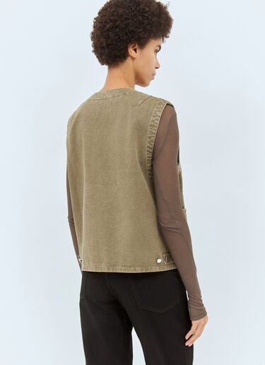 Lemaire Denim Waistcoat Khaki lem0258011