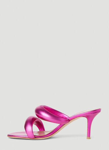 Gianvito Rossi Bijoux Kitten Heel Mules Pink gia0252011