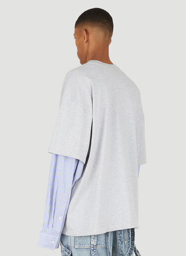 Balenciaga Layered Logo Shirt Light Grey bal0147054