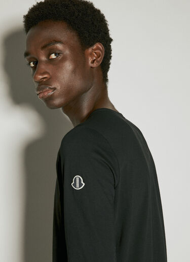 Moncler + Rick Owens Logo Applique Long Sleeve T-Shirt Black mcs0355010