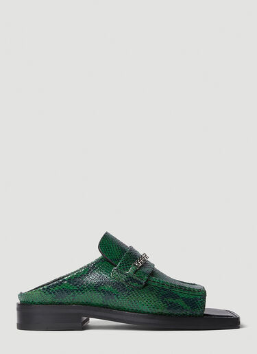 Martine Rose Square Mules Green mtr0252010