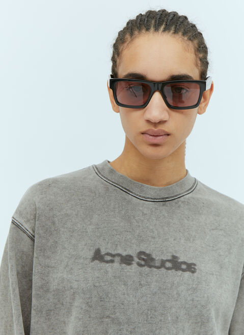 Acne Studios Blurred Logo Sweatshirt Burgundy acn0254009