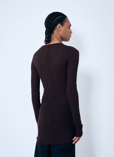 Rick Owens Rib Long Sleeve T-Shirt Brown ric0159016
