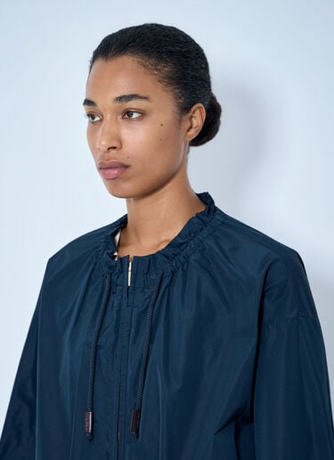 Max Mara Water-Repellent Taffeta Bomber Jacket Navy max0265204