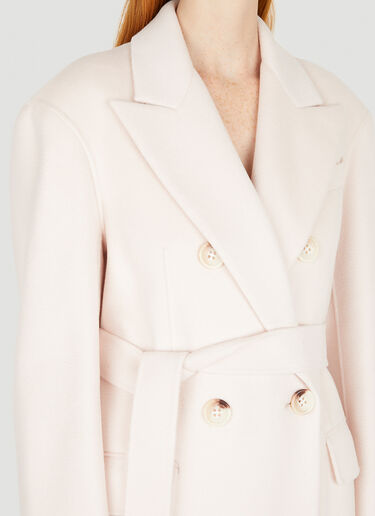 Sportmax Belted Double Breasted Coat Pink spx0250016