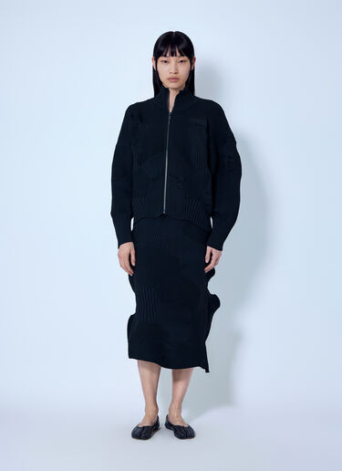 Issey Miyake Kone Kone Midi Skirt Black ism0265014