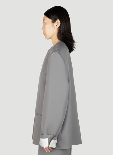 Compact Wool Jacket Bottega Veneta Compact Wool Jacket Grey bov0254007