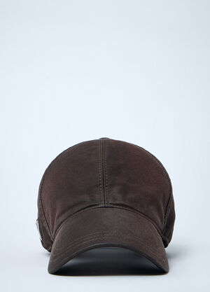 Prada Logo Plaque Baseball Cap Brown pra0161023