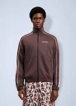 Palm Angels Classic Logo Vintage Track Jacket Brown pma0164147