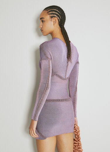 Isa Boulder Ray Knit Mini Dress Lilac isa0253004