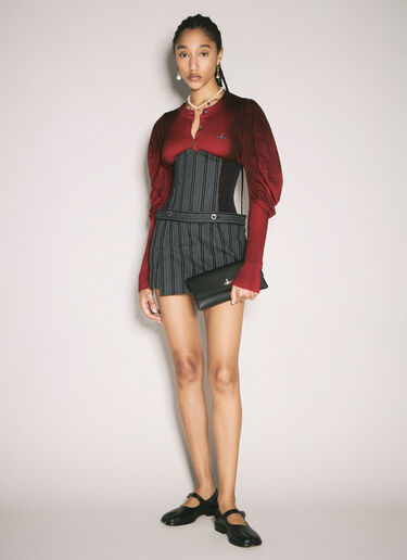 Vivienne Westwood 十字纹链条手拿包 黑色 vvw0258017