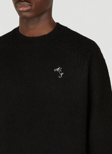 Logo Embroidery Sweater Acne Studios Logo Embroidery Sweater Black acn0152006