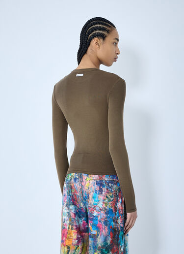 Acne Studios 紧身罗纹 T 恤 棕色 acn0259027