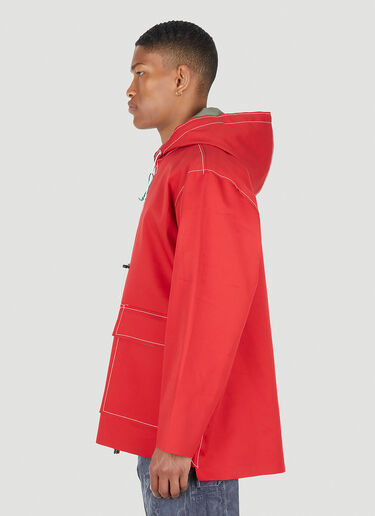 Camiel Fortgens Hooded Rain Jacket  Red caf0148001