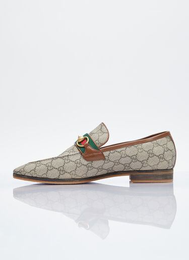 Gucci Horsebit Web Loafers Beige guc0154024