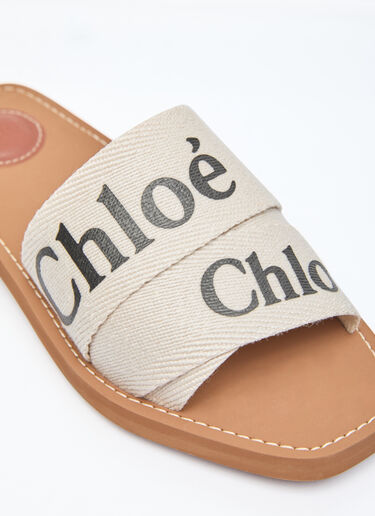 Chloé Woody Slides Beige chl0256014