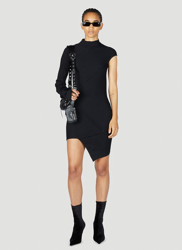 Balenciaga Spiral Mini Dress Black bal0253015