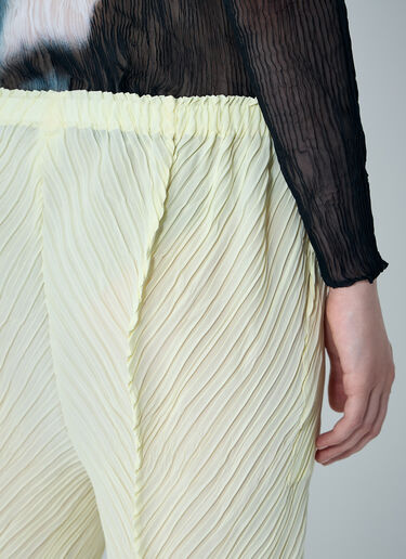 Issey Miyake Wrinkled And Twisted Pants Yellow ism0261003